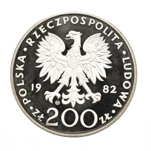 Poland, People's Republic of Poland, 200 zlotych, 1982, John Paul II, Valcambi, proof finish