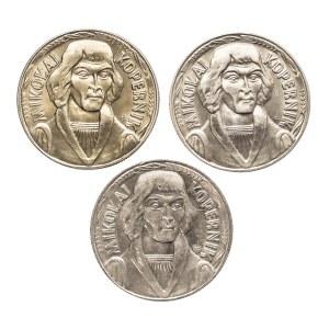 Poland, People's Republic of Poland, set: 10 zlotych, 1967, 1968, 1969, Copernicus – mint set