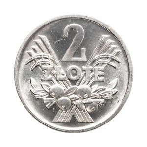 Poland, People's Republic of Poland, 2 zlote, 1960, Ears of Grain, Warsaw