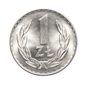 Poland, People's Republic of Poland, 1 zloty, 1949, aluminum