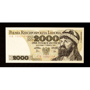 Polska, PRL, 2000 ZŁOTYCH 1.06.1982, seria CB.