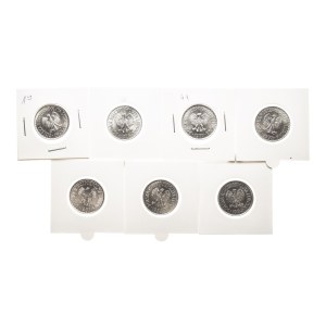 Poland, People's Republic of Poland, set of 7 1 zloty coins, 1975–1984