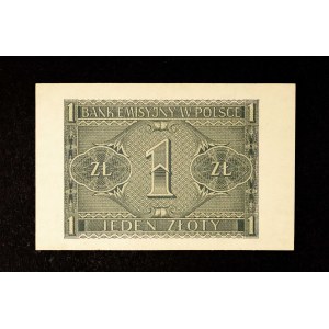 Polska, Generalna Gubernia, 1 złoty 1.08.1941, seria BD.