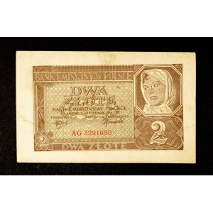 Polska, Generalna Gubernia, 2 złote 1.08.1941, seria AG.