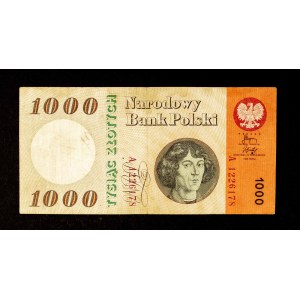 Poland, People's Republic of Poland, 1,000 zlotys, October 29, 1965, Series A.