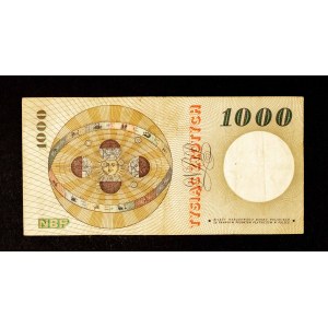 Poland, People's Republic of Poland, 1,000 zlotys, October 29, 1965, Series D.