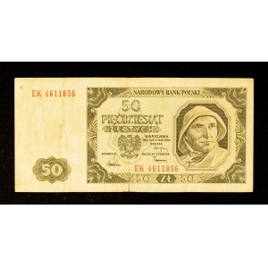 Poland, People's Republic of Poland, 50 złotych, July 1, 1948, EK series.