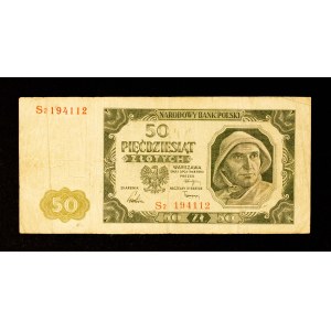Poland, People's Republic of Poland, 50 złotych, July 1, 1948, S2 series.