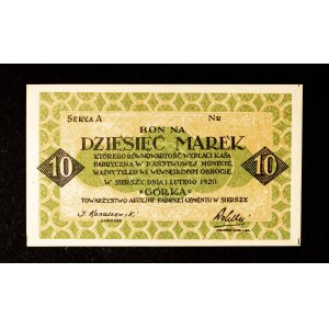 Siersza, Górka Cement Factory Joint-Stock Company, 10 marks, February 1, 1920