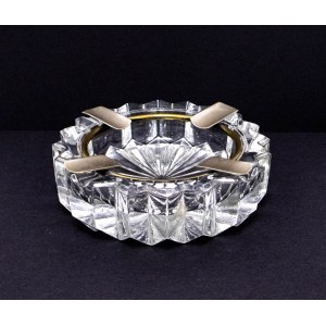 20th-century crystal ashtray