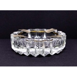 20th-century crystal ashtray