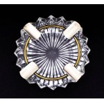 20th-century crystal ashtray