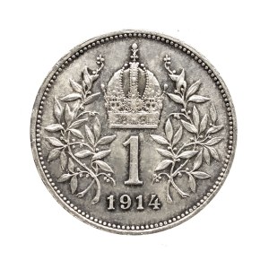 Austria, Franz Joseph I, 1 korona, 1914, Vienna.