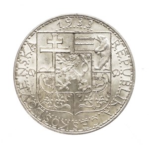 Czechoslovakia, 20 korunas, 1933, Worker, Farmer, Merchant
