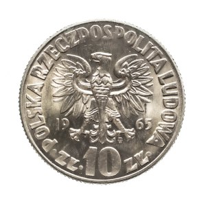 Poland, People's Republic of Poland, 10 zlotych, 1965, Copernicus, Warsaw