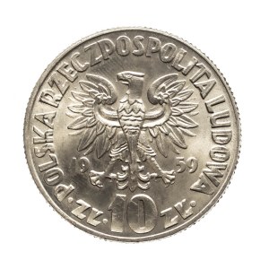 Poland, People's Republic of Poland, 10 zlotych, 1959, Copernicus, Warsaw