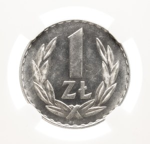 Polska, PRL, 1 złoty 1957, NGC MS 62.