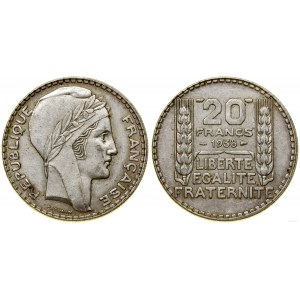 France, 20 francs, 1938, Paris