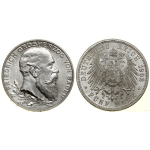 Germany, 5 marks, 1902, Karlsruhe