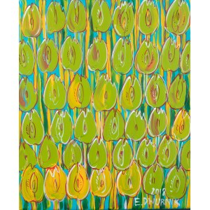 Edward Dwurnik (1943 - 2018), Tulipes vertes, 2018