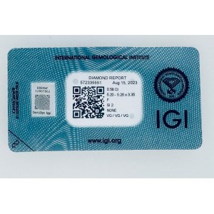 DIAMOND 0.58 CT F - SI2 - IGI - SF30805