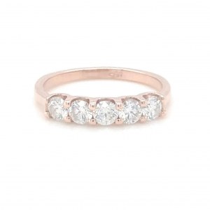BAGUE EN OR ROSE 2.06 GR AVEC DIAMANTS - RNG40215