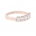 BAGUE EN OR ROSE 2.06 GR AVEC DIAMANTS - RNG40215