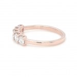 BAGUE EN OR ROSE 2.06 GR AVEC DIAMANTS - RNG40215