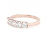 BAGUE EN OR ROSE 2.06 GR AVEC DIAMANTS - RNG40215