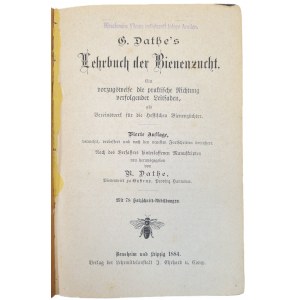 DATHE G. - LEHRBUCH DER BIENENZUCHT (Podręcznik pszczelarstwa) Wyd. 1884 Ilustracje