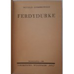 GOMBROWICZ Witold - FERDYDURKE Wydanie 1