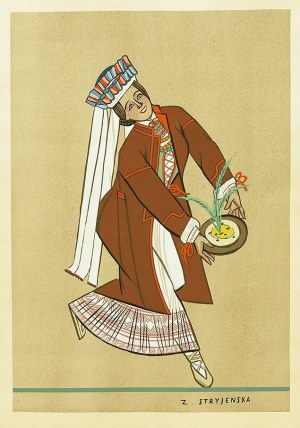 STRYJEŃSKA Zofia, LUBLINIANKA Z teki: Polish peasants costumes 1939