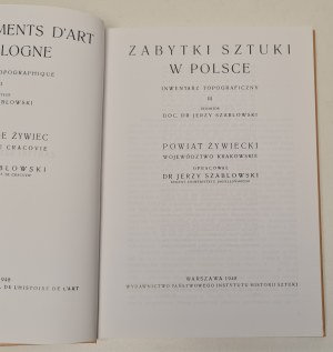 Szablowski Jerzy - Zabytki Sztuki W Polsce Powiat Żywiecki Województwo Krakowskie.