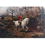 Alfred Wierusz-Kowalski (1849 Suwałki - 1915 Monachium), Spacer konny w parku (Przejażdżka konna z guwernerem), przed 1878 r.