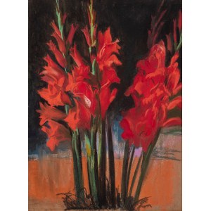 Leon Wyczółkowski (1852 Huta Miastkowska k. Kielc - 1936 Warszawa), Bukiet mieczyków. Gladiole, 1909 r.