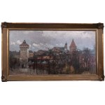 Julian Fałat (1853 Tuligłowy - 1929 Bystra), Widok Krakowa jesienią, 1897 r. (Inne tytuły „Widok Krakowa”, „Brama Floriańska”)