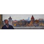 Julian Fałat (1853 Tuligłowy - 1929 Bystra), Widok Krakowa jesienią, 1897 r. (Inne tytuły „Widok Krakowa”, „Brama Floriańska”)