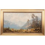 Aleksander Władysław Malecki (1836 Masłów -1900 Szydłowiec), Alpejska idylla, 1878 r.