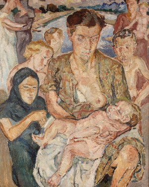 Mela Muter (1876 Warszawa - 1967 Paryż), Macierzyństwo, lata. ok. 1940-1950