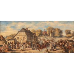 Tadeusz Rybkowski (1848 Kielce - 1926 Lwów), Po odpuście, 1877 r.