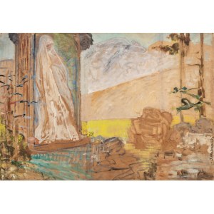 Jacek Malczewski (1854 Radom - 1929 Kraków), Przydrożna Madonna