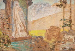Jacek Malczewski (1854 Radom - 1929 Kraków), Przydrożna Madonna