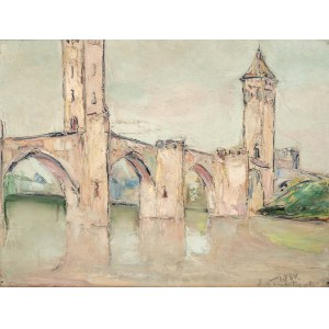 Włodzimierz Terlikowski (1873 Poraj - 1951 Paryż), Most Valentre w Cahors, lata 30. XX w.