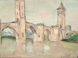 Włodzimierz Terlikowski (1873 Poraj - 1951 Paryż), Most Valentre w Cahors, lata 30. XX w.