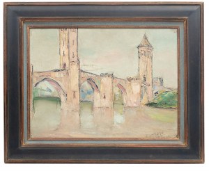 Włodzimierz Terlikowski (1873 Poraj - 1951 Paryż), Most Valentre w Cahors, lata 30. XX w.