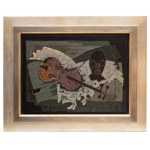 Jacques Chapiro (1897 Dyneburg/Latvia - 1972 Paris), Still life with violin and mask