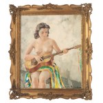 Igor Talwiński (1907 Warszawa - 1983 Paryż), Akt z gitarą