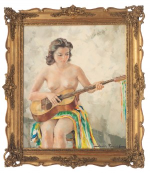 Igor Talwiński (1907 Warszawa - 1983 Paryż), Akt z gitarą