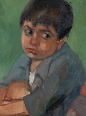 Leon Lewkowicz (1888 Rawa Mazowiecka - 1950 Czimkent, Kazachstan), Portret dwóch chłopców, 1923