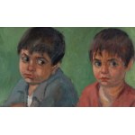 Leon Lewkowicz (1888 Rawa Mazowiecka - 1950 Czimkent, Kazachstan), Portret dwóch chłopców, 1923